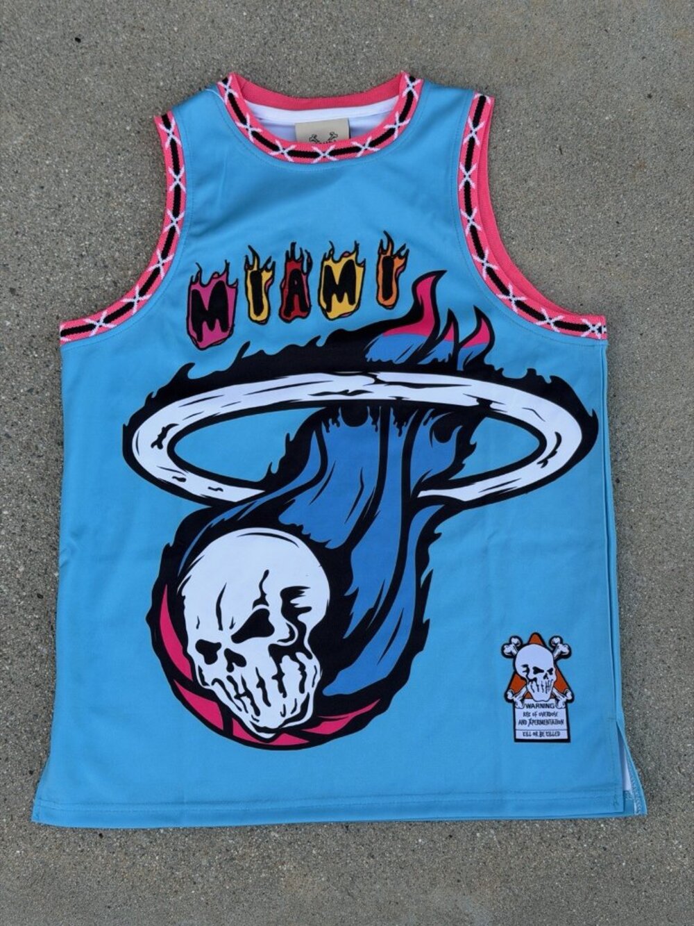 NWT Miami Heat Reapers Of South Beach Brand X Basketball Jersey Sz Youth L Men M